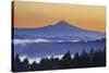 Sunrise through Morning Fog Adds Beauty to Happy Valley, Oregon, Pacific Northwest-Craig Tuttle-Stretched Canvas