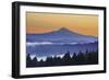 Sunrise through Morning Fog Adds Beauty to Happy Valley, Oregon, Pacific Northwest-Craig Tuttle-Framed Photographic Print