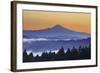 Sunrise through Morning Fog Adds Beauty to Happy Valley, Oregon, Pacific Northwest-Craig Tuttle-Framed Photographic Print