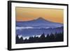 Sunrise through Morning Fog Adds Beauty to Happy Valley, Oregon, Pacific Northwest-Craig Tuttle-Framed Photographic Print