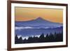 Sunrise through Morning Fog Adds Beauty to Happy Valley, Oregon, Pacific Northwest-Craig Tuttle-Framed Photographic Print