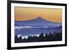 Sunrise through Morning Fog Adds Beauty to Happy Valley, Oregon, Pacific Northwest-Craig Tuttle-Framed Photographic Print