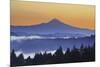 Sunrise through Morning Fog Adds Beauty to Happy Valley, Oregon, Pacific Northwest-Craig Tuttle-Mounted Photographic Print