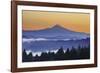 Sunrise through Morning Fog Adds Beauty to Happy Valley, Oregon, Pacific Northwest-Craig Tuttle-Framed Photographic Print