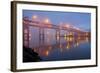 Sunrise thru Morning Fog along Willamitte River and Marquam Bridge,Portland, Oregon.-Craig Tuttle-Framed Photographic Print