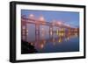 Sunrise thru Morning Fog along Willamitte River and Marquam Bridge,Portland, Oregon.-Craig Tuttle-Framed Photographic Print