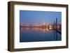 Sunrise thru Morning Willamette River and down Town Portland, Oregon.-Craig Tuttle-Framed Photographic Print