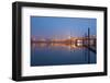 Sunrise thru Morning Willamette River and down Town Portland, Oregon.-Craig Tuttle-Framed Photographic Print