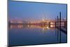 Sunrise thru Morning Willamette River and down Town Portland, Oregon.-Craig Tuttle-Mounted Photographic Print