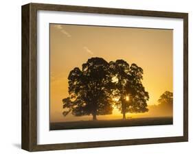 Sunrise, Usk Valley, South Wales, UK-Peter Adams-Framed Photographic Print