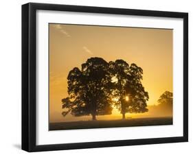 Sunrise, Usk Valley, South Wales, UK-Peter Adams-Framed Photographic Print