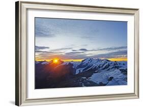 Sunrise View of Monte Rosa from the Matterhorn, Zermatt, Valais, Swiss Alps, Switzerland, Europe-Christian Kober-Framed Photographic Print