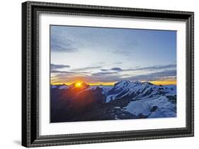 Sunrise View of Monte Rosa from the Matterhorn, Zermatt, Valais, Swiss Alps, Switzerland, Europe-Christian Kober-Framed Photographic Print