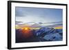 Sunrise View of Monte Rosa from the Matterhorn, Zermatt, Valais, Swiss Alps, Switzerland, Europe-Christian Kober-Framed Photographic Print