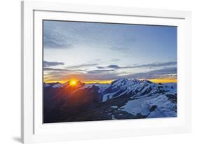 Sunrise View of Monte Rosa from the Matterhorn, Zermatt, Valais, Swiss Alps, Switzerland, Europe-Christian Kober-Framed Photographic Print