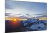 Sunrise View of Monte Rosa from the Matterhorn, Zermatt, Valais, Swiss Alps, Switzerland, Europe-Christian Kober-Mounted Photographic Print