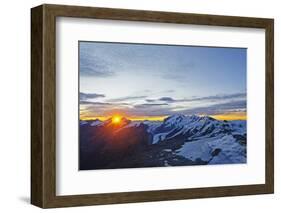 Sunrise View of Monte Rosa from the Matterhorn, Zermatt, Valais, Swiss Alps, Switzerland, Europe-Christian Kober-Framed Photographic Print