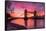 Sunrise view of Tower Bridge from Tower Wharf, Tower of London, London-Ed Hasler-Framed Stretched Canvas