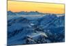 Sunrise view over the Alps from the top of Monte Rosa, Aosta Valley, Italy-ClickAlps-Mounted Photographic Print