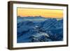 Sunrise view over the Alps from the top of Monte Rosa, Aosta Valley, Italy-ClickAlps-Framed Photographic Print