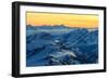 Sunrise view over the Alps from the top of Monte Rosa, Aosta Valley, Italy-ClickAlps-Framed Photographic Print