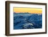 Sunrise view over the Alps from the top of Monte Rosa, Aosta Valley, Italy-ClickAlps-Framed Photographic Print