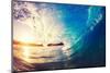 Sunrise Wave, Tropical Island Atoll, Nature Untouched Paradise-EpicStockMedia-Mounted Photographic Print