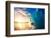 Sunrise Wave, Tropical Island Atoll, Nature Untouched Paradise-EpicStockMedia-Framed Photographic Print