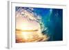 Sunrise Wave, Tropical Island Atoll, Nature Untouched Paradise-EpicStockMedia-Framed Photographic Print