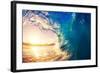 Sunrise Wave, Tropical Island Atoll, Nature Untouched Paradise-EpicStockMedia-Framed Photographic Print