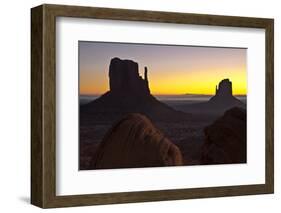 Sunrise, West and East Mitten, Monument Valley, Arizona-Michel Hersen-Framed Photographic Print