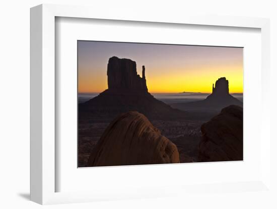 Sunrise, West and East Mitten, Monument Valley, Arizona-Michel Hersen-Framed Photographic Print