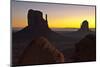 Sunrise, West and East Mitten, Monument Valley, Arizona-Michel Hersen-Mounted Photographic Print