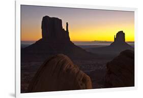 Sunrise, West and East Mitten, Monument Valley, Arizona-Michel Hersen-Framed Photographic Print