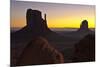 Sunrise, West and East Mitten, Monument Valley, Arizona-Michel Hersen-Mounted Photographic Print