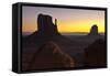 Sunrise, West and East Mitten, Monument Valley, Arizona-Michel Hersen-Framed Stretched Canvas
