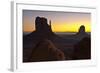 Sunrise, West and East Mitten, Monument Valley, Arizona-Michel Hersen-Framed Photographic Print