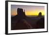 Sunrise, West and East Mitten, Monument Valley, Arizona-Michel Hersen-Framed Photographic Print