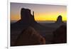 Sunrise, West and East Mitten, Monument Valley, Arizona-Michel Hersen-Framed Premium Photographic Print