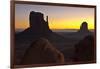 Sunrise, West and East Mitten, Monument Valley, Arizona-Michel Hersen-Framed Premium Photographic Print