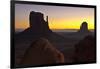 Sunrise, West and East Mitten, Monument Valley, Arizona-Michel Hersen-Framed Premium Photographic Print