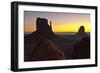 Sunrise, West and East Mitten, Monument Valley, Arizona-Michel Hersen-Framed Photographic Print