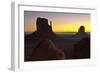 Sunrise, West and East Mitten, Monument Valley, Arizona-Michel Hersen-Framed Photographic Print