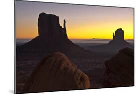 Sunrise, West and East Mitten, Monument Valley, Arizona-Michel Hersen-Mounted Photographic Print