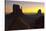 Sunrise, West and East Mitten, Monument Valley, Arizona-Michel Hersen-Stretched Canvas