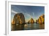 Sunrise with Fishing Boats at Land's End, Cabo San Lucas, Baja California Sur-Michael Nolan-Framed Photographic Print