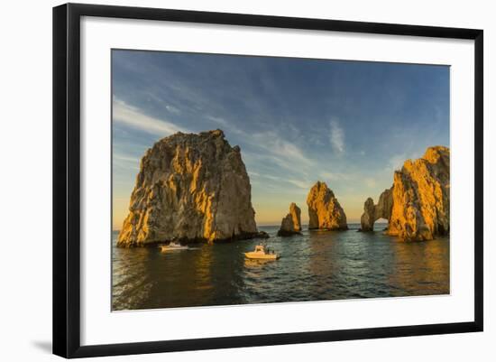 Sunrise with Fishing Boats at Land's End, Cabo San Lucas, Baja California Sur-Michael Nolan-Framed Photographic Print