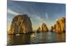 Sunrise with Fishing Boats at Land's End, Cabo San Lucas, Baja California Sur-Michael Nolan-Mounted Photographic Print