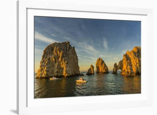 Sunrise with Fishing Boats at Land's End, Cabo San Lucas, Baja California Sur-Michael Nolan-Framed Photographic Print