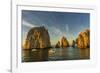 Sunrise with Fishing Boats at Land's End, Cabo San Lucas, Baja California Sur-Michael Nolan-Framed Photographic Print